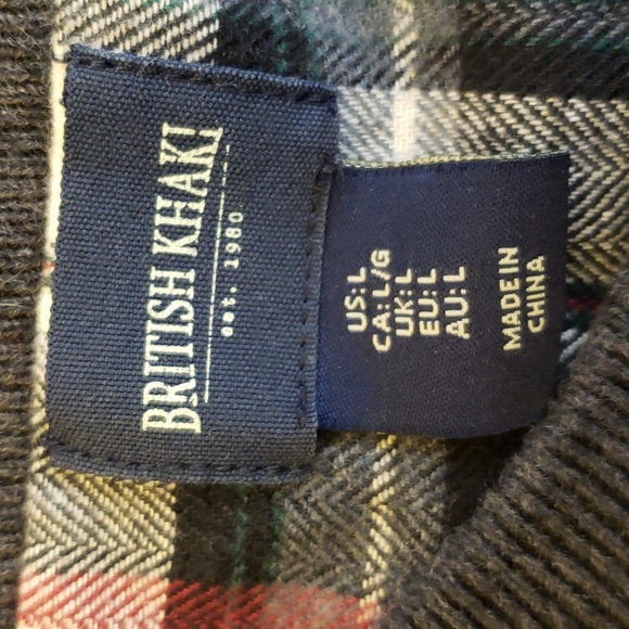 British Khaki Men's Dark Gray V Neck, Lightweight, Pull Over Sweater, Size Large - Picture 6 of 7